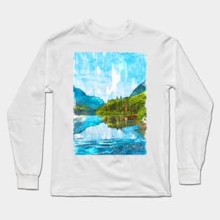 Lake In Quebec Canada. For Nature Lovers. Long Sleeve T-Shirt